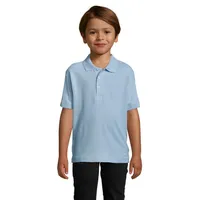 SUMMER II KIDS Polo 170g personalizat, sky blue pique