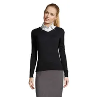 Bluză damă Sol's Galaxy V-neck Sweater personalizată, navy