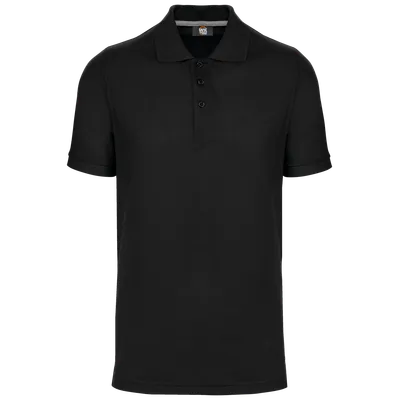Tricou polo bărbați Designed To Work Short-sleeved personalizat, negru