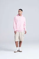 Hanorac unisex Just Hoods Varsity personalizat, pe model