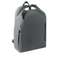 Rucsac laptop 15'' rolltop personalizat, gri piatră