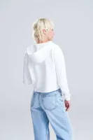 Hanorac damă Just Hoods Cropped personalizat, pe model