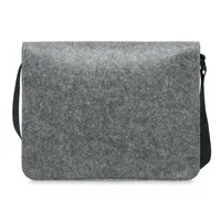 Geantă laptop fetru RPET personalizată, vedere spate