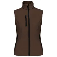 Vestă softshell damă Kariban Softshell Bodywarmer personalizată, maro