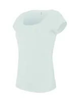 Tricou damă Kariban Boat Neck Short-sleeved personalizat, alb