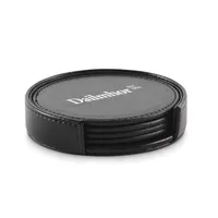 Set 4 suporturi de pahare PU personalizat, vedere zona de personalizare