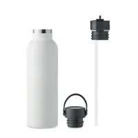 Sticlă cu perete dublu 700 ml personalizată, alb