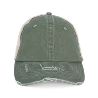Șapcă unisex Native Spirit Eco-friendly Ripped Effect Trucker personalizată, verde