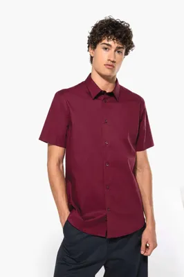 Cămașă bărbați Kariban Short-sleeved Cotton/elastane
