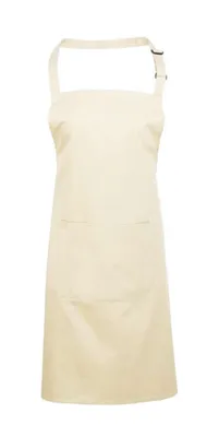 Șorț Premier Colours Collection Bib With Pocket personalizat, natural
