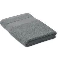 Prosop bumbac organic 140x70 personalizat, gri