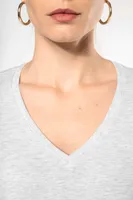 Tricou cu mânecă lungă damă Kariban V-neck personalizat, pe model