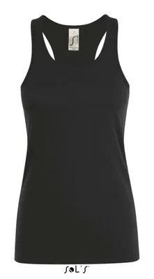 Tricou damă SOL'S Justin Racerback Tank Top personalizat, negru