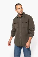 Jachetă polar bărbați Kariban Sherpa-lined Fleece Overshirt personalizată, pe model