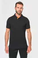 Tricou polo bărbați Designed To Work Short-sleeved Contrasting Daytoday personalizat, pe model