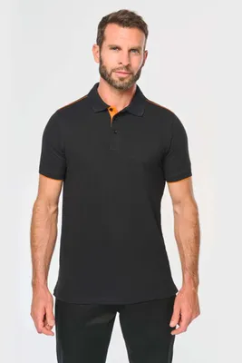 Tricou polo bărbați Designed To Work Short-sleeved Contrasting Daytoday