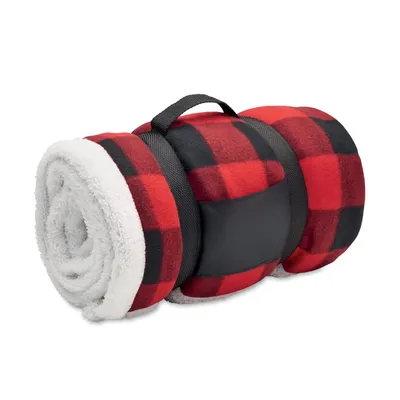 Pătură sherpa fleece RPET personalizată