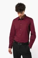 Cămașă bărbați Kariban Cotton/elastane personalizată, pe model
