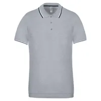 Tricou polo bărbați Kariban Short-sleeved personalizat, gri