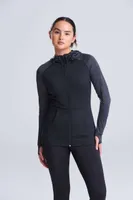 Articol sport damă Just Cool Cool Contrast Zoodie personalizat, pe model