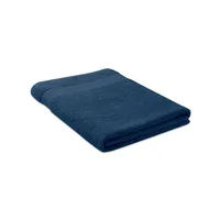 Prosop bumbac organic 180x100 personalizat, albastru