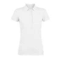 Tricou polo damă Neoblu Owen Piqué With Concealed Placket personalizat, alb