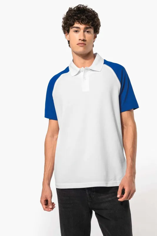 Tricou polo bărbați Kariban Baseball Short-sleeved