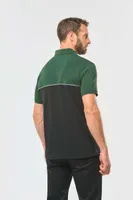 Tricou polo unisex Designed To Work Eco-friendly Two-tone Short Sleeve personalizat, pe model