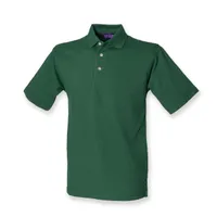 Tricou polo bărbați Henbury Classic Cotton Pique personalizat, verde