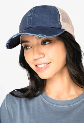 Șapcă unisex Native Spirit Eco-friendly Ripped Effect Trucker personalizată