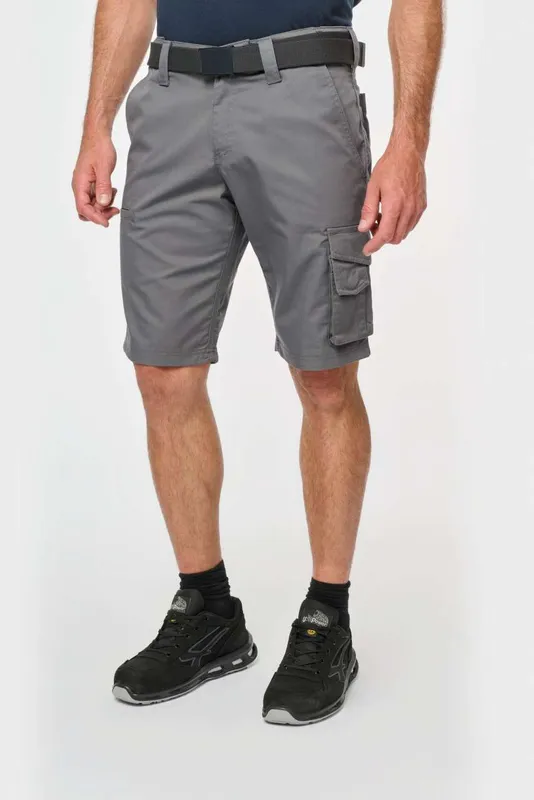 Pantaloni scurți bărbați Designed To Work Multipocket Workwear Bermuda Shorts personalizați, pe model