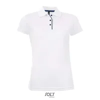 Tricou polo damă SOL'S Performer Sports personalizat, alb