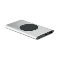 Power bank 5000mAh 15W personalizat, argint mat