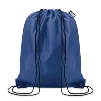 Sac cu cordon 190T RPET personalizat, albastru