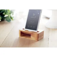 Suport/amplificator din bambus personalizat, vedere zona de personalizare