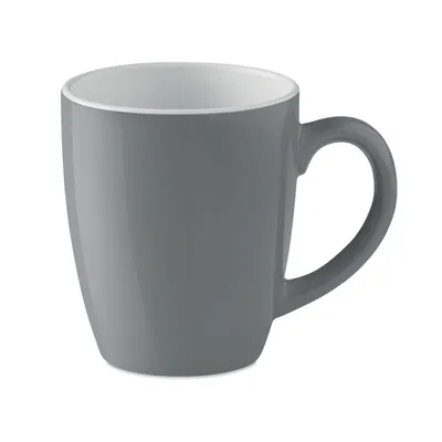 Cană ceramică colorată personalizată, gri