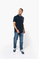 Tricou polo bărbați Kariban Short Sleeve With Mandarin Collar personalizat, pe model