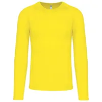 Tricou cu mânecă lungă bărbați Proact Adults Base Layer Sports personalizat, galben