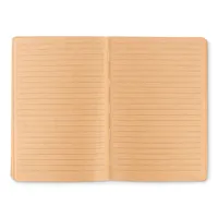 Notes A5 cu copertă din plută personalizat, vedere spate