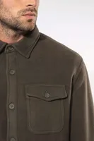 Jachetă polar bărbați Kariban Sherpa-lined Fleece Overshirt personalizată, pe model