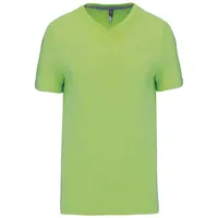 Tricou bărbați Kariban Short-sleeved V-neck personalizat, verde