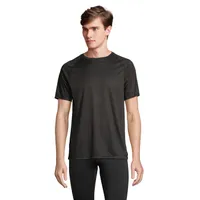 Tricou unisex Sol's Vortex Raglan personalizat, black
