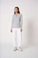 Tricou polo damă iDeal Basic Pique Long-sleeves personalizat, pe model