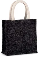 Sacoșă Kimood Jute Canvas Tote Small personalizată, negru, în context