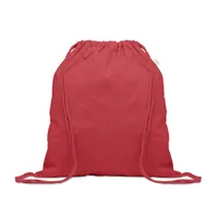 Pungă bumbac reciclat 140 g/m² MO24202-3 personalizată, roșu
