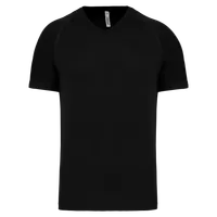 Tricou bărbați Proact V-neck Short-sleeved Sports personalizat, negru