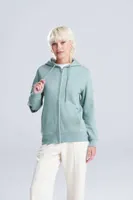 Bluză damă Just Hoods College Zoodie personalizată, pe model