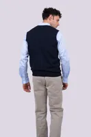 Bluză bărbați Legend Classics V-neck Sleeveless Pullover Fine Gauge Cotton personalizată, pe model
