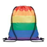 Rucsac RPET curcubeu personalizat, multicolor