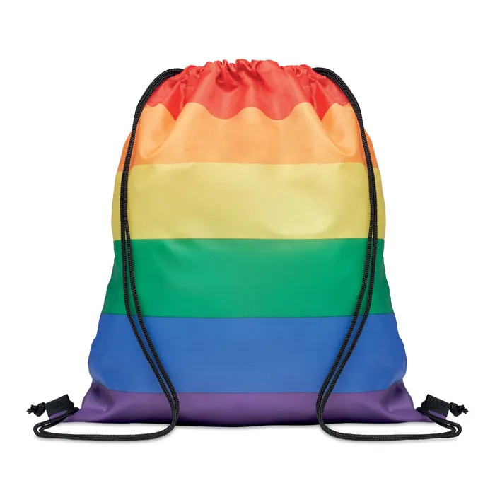 Rucsac RPET curcubeu personalizat, multicolor